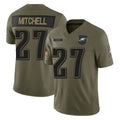 BIPIHUC P.Eagles #27 Quinyon Mitchell Player Olive 2025 Salute To Service Limited Stitched Jerseys