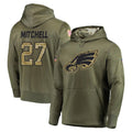 BIPIHUC P.Eagles #27 Quinyon Mitchell Player Olive Salute to Service Pullover Hoodies Home Game Stitched Jerseys
