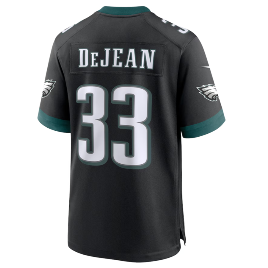 BIPIHUC P.Eagles #33 Cooper DeJean Black 2024 Draft Alternate Player Game Jersey Stitched American Stitched Jersey