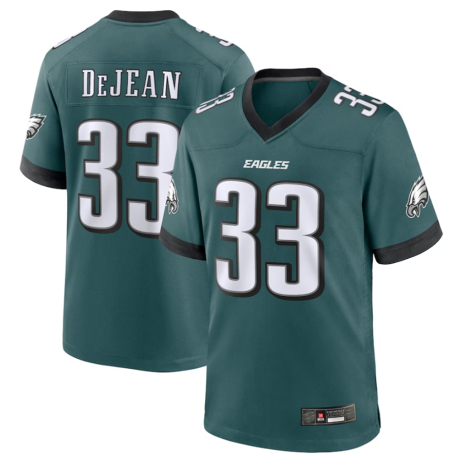 BIPIHUC P.Eagles #33 Cooper DeJean Green 2024 Draft Alternate Player Game Stitched American Stitched Jerseys