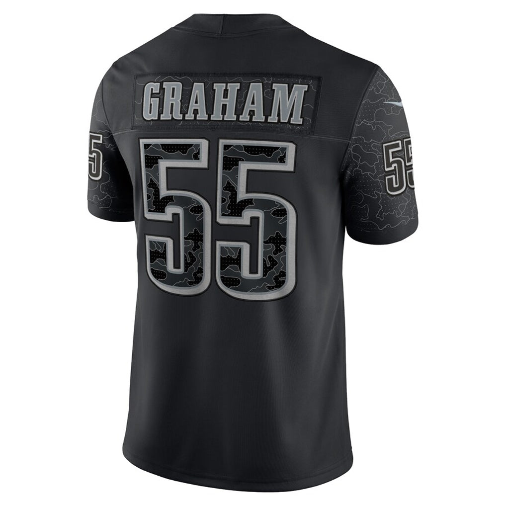BIPIHUC P.Eagles #55 Brandon Graham Player Black REFLECTIVE Limited Stitched Jerseys