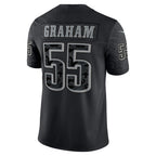 BIPIHUC P.Eagles #55 Brandon Graham Player Black REFLECTIVE Limited Stitched Jerseys