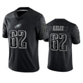 BIPIHUC P.Eagles #62 Jason Kelce Player Black REFLECTIVE Limited Stitched Jerseys