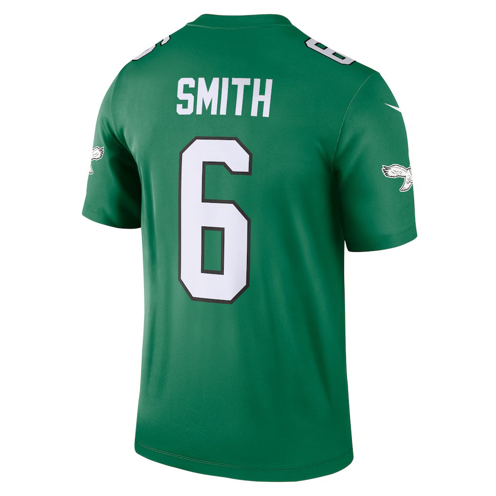 BIPIHUC P.Eagles #6 DeVonta Smith Kelly Green Legend Player Performance Top Stitched Jerseys
