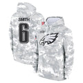 BIPIHUC P.Eagles #6 DeVonta Smith Player Arctic Camo Salute to Service Pullover Hoodies Limited Game Stitched Jerseys
