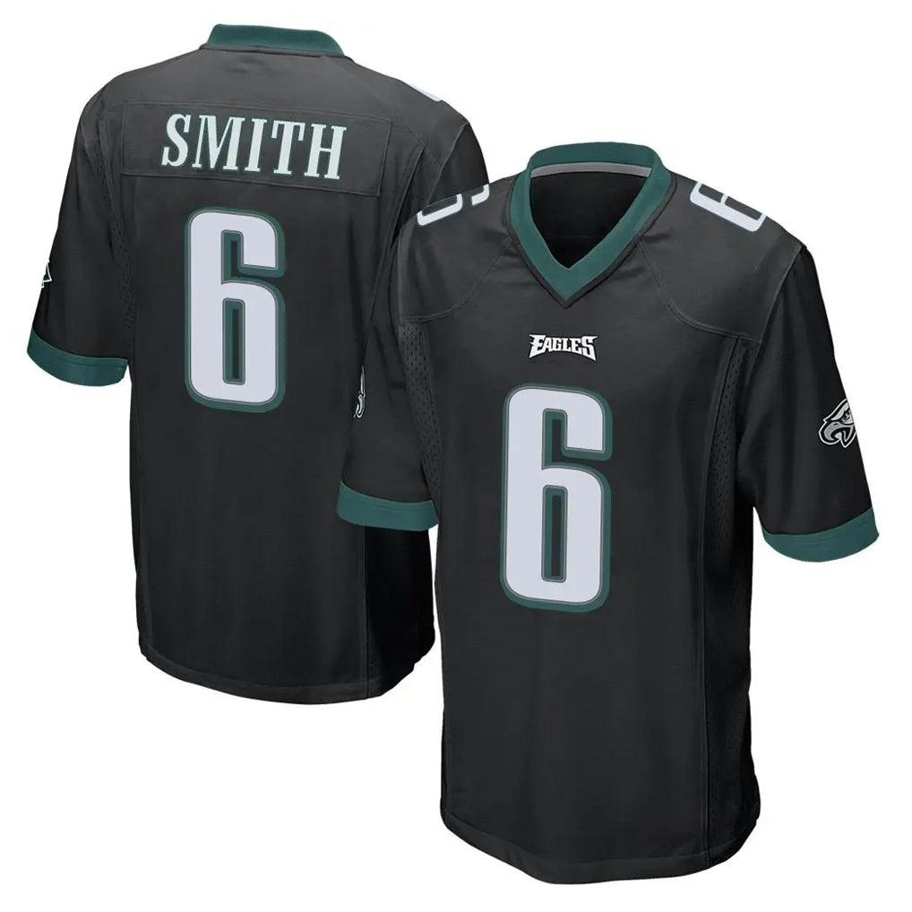 BIPIHUC P.Eagles #6 DeVonta Smith Player Black Home Game Stitched Jerseys