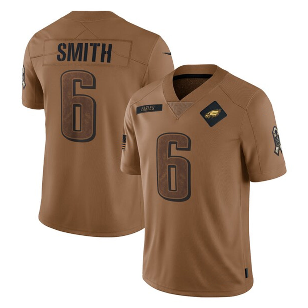 BIPIHUC P.Eagles #6 DeVonta Smith Player Brown Salute To Service Limited Stitched Jerseys