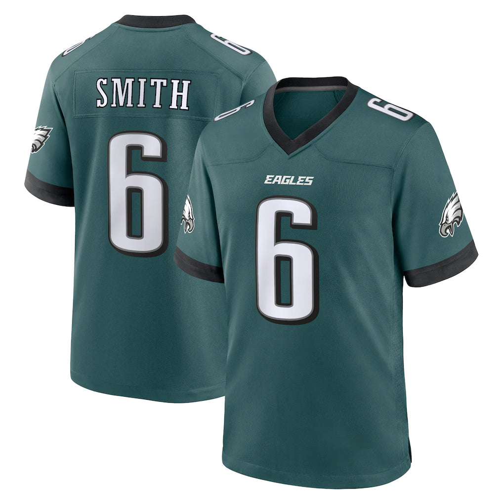 BIPIHUC P.Eagles #6 DeVonta Smith Player Green Home Game Stitched Jerseys