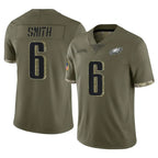 BIPIHUC P.Eagles #6 DeVonta Smith Player Olive Salute To Service Limited Stitched Jerseys