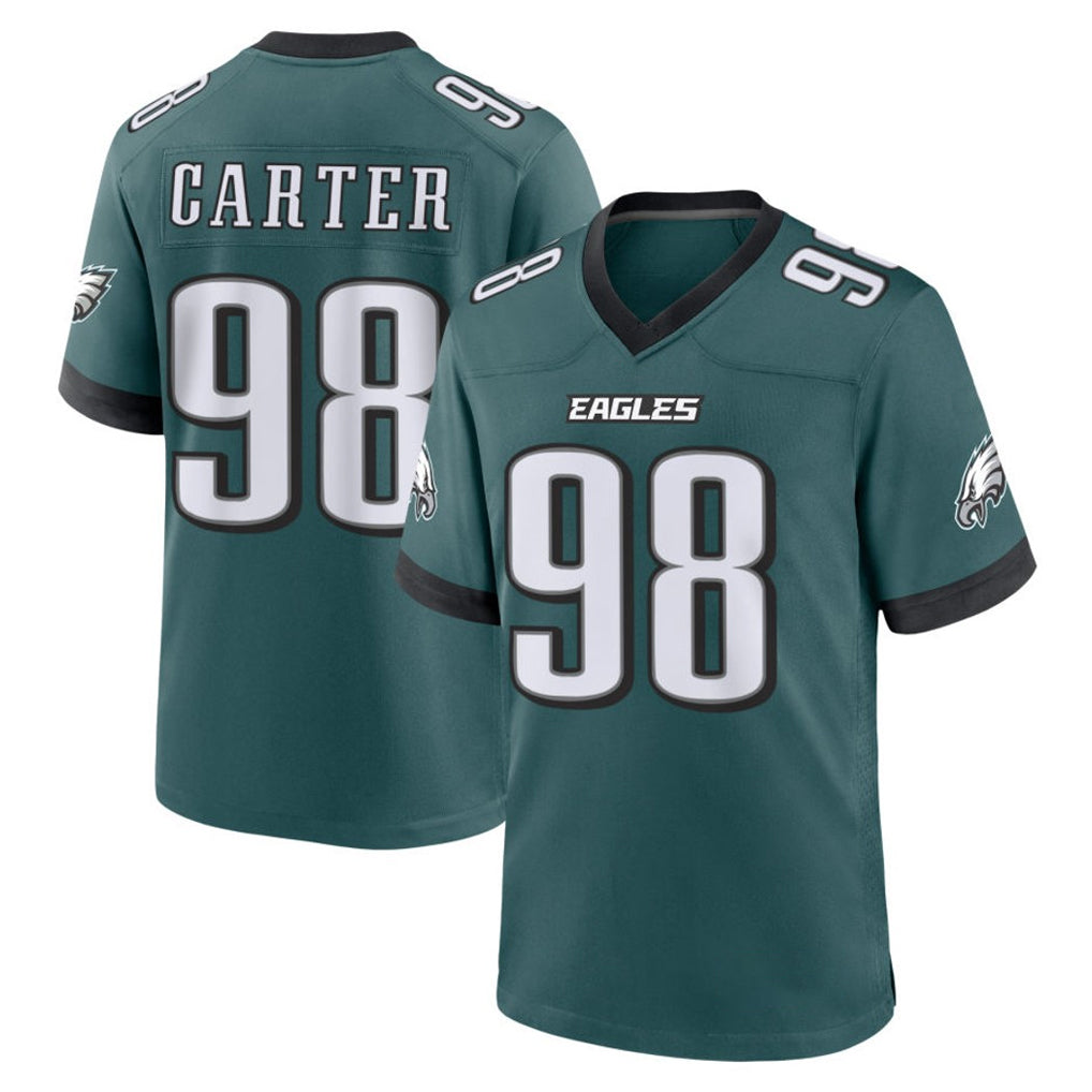BIPIHUC P.Eagles #98 Jalen Carter Player Green Home Game Stitched Jerseys