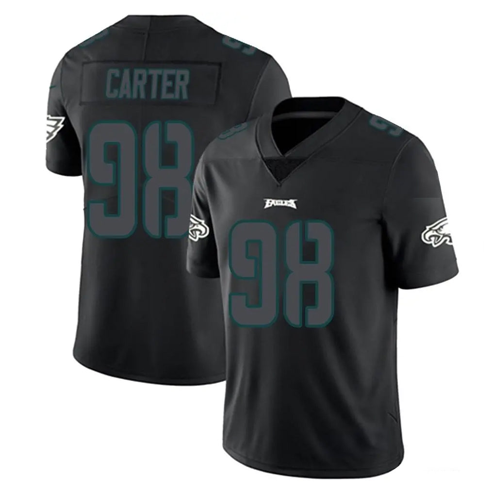 BIPIHUC P.Eagles #98 Jalen Carter Player Limited Black Impact Home Game Stitched Jerseys