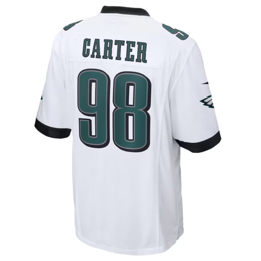 BIPIHUC P.Eagles #98 Jalen Carter White Game Jersey Stitched American Stitched Jersey