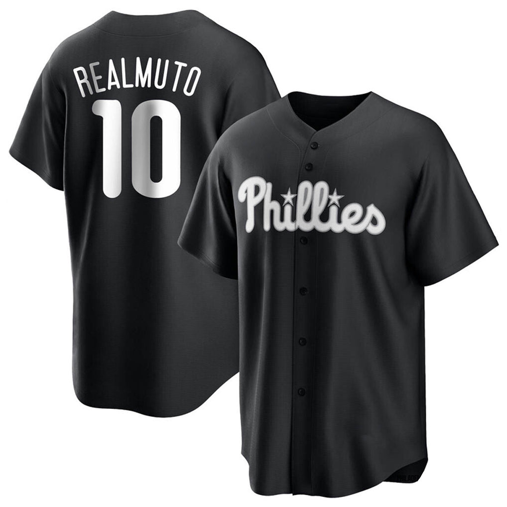 BIPIHUC P.Phillies #10 J.T. Realmuto Player Black Alt Fashion Home Game Stitched Jerseys