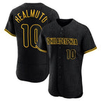 BIPIHUC P.Phillies #10 J.T. Realmuto Player Black Snake Skin City Home Limited Elite Stitched Jerseys