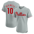 BIPIHUC P.Phillies #10 J.T. Realmuto Player Gray Home Limited Elite Stitched Jerseys
