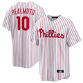BIPIHUC P.Phillies #10 J.T. Realmuto Player White Home Game Stitched Jerseys