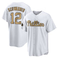 BIPIHUC P.Phillies #12 Kyle Schwarber Player Gold All-Star Home Game Stitched Jerseys