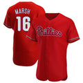 BIPIHUC P.Phillies #16 Brandon Marsh Player Red Home Limited Elite Stitched Jerseys
