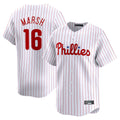 BIPIHUC P.Phillies #16 Brandon Marsh Player White Home Limited Stitched Jerseys