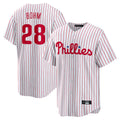 BIPIHUC P.Phillies #28 Alec Bohm Player White Home Game Stitched Jerseys