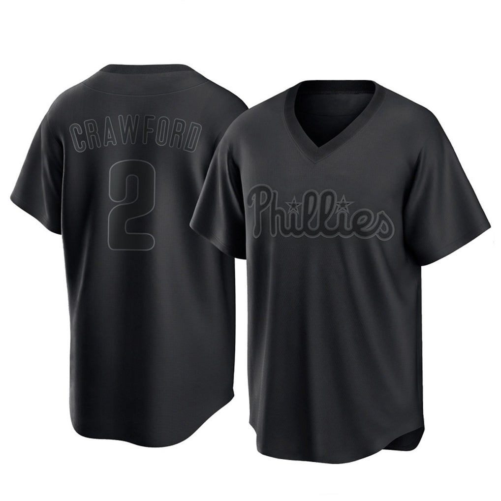 BIPIHUC P.Phillies #2 Justin Crawford Player Black Pitch Fashion Limited T-shirt Stitched Jerseys