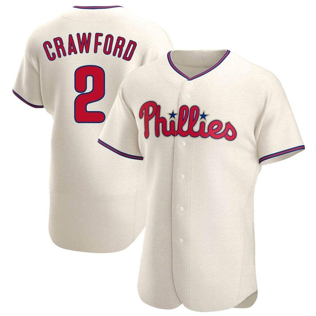BIPIHUC P.Phillies #2 Justin Crawford Player Cream Home Limited Elite Stitched Jerseys