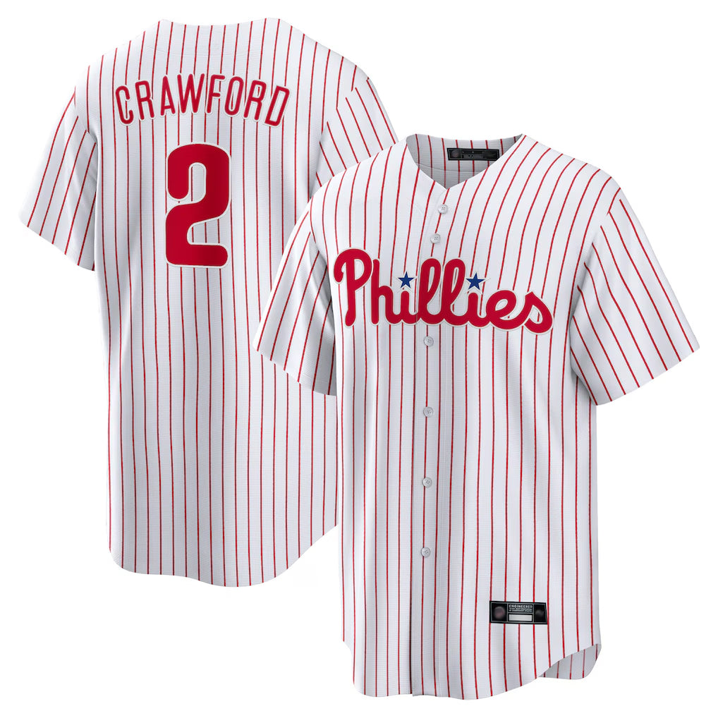 BIPIHUC P.Phillies #2 Justin Crawford Player White Home Game Stitched Jerseys