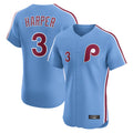 BIPIHUC P.Phillies #3 Bryce Harper Player Light Blue Home Limited Elite Stitched Jerseys