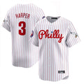 BIPIHUC P.Phillies #3 Bryce Harper Player White Pinstripe Phillies & Eagles Vapor Premier Limited Stitched Jerseys