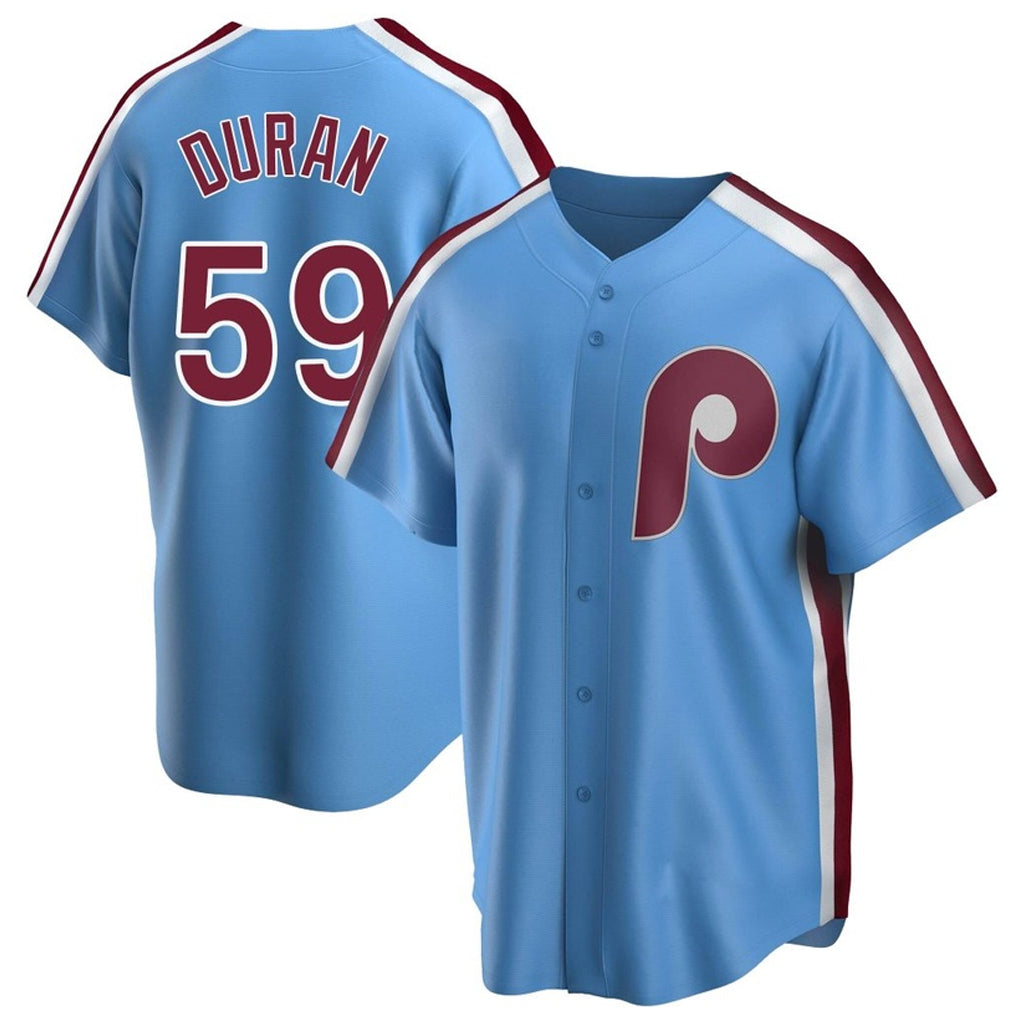 BIPIHUC P.Phillies #59 Jhoan Duran Player Light Blue Home Limited Game Stitched Jerseys