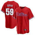 BIPIHUC P.Phillies #59 Jhoan Duran Player Red Home Game Stitched Jerseys