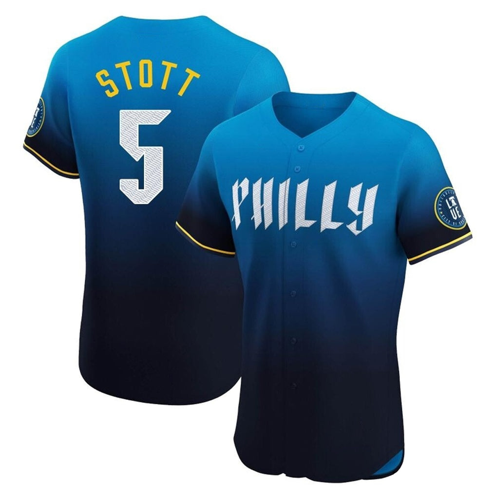 BIPIHUC P.Phillies #5 Bryson Stott Player Blue City Connect Home Limited Elite Stitched Jerseys