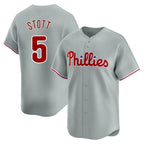 BIPIHUC P.Phillies #5 Bryson Stott Player Gray Home Limited Stitched Jerseys
