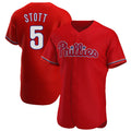 BIPIHUC P.Phillies #5 Bryson Stott Player Red Home Limited Elite Stitched Jerseys