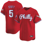 BIPIHUC P.Phillies #5 Bryson Stott Player Red Phillies & Eagles Vapor Premier Limited Stitched Jerseys