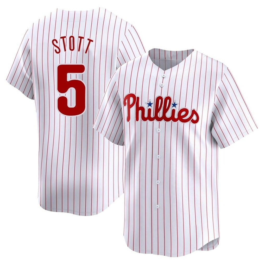 BIPIHUC P.Phillies #5 Bryson Stott Player White Home Limited Stitched Jerseys