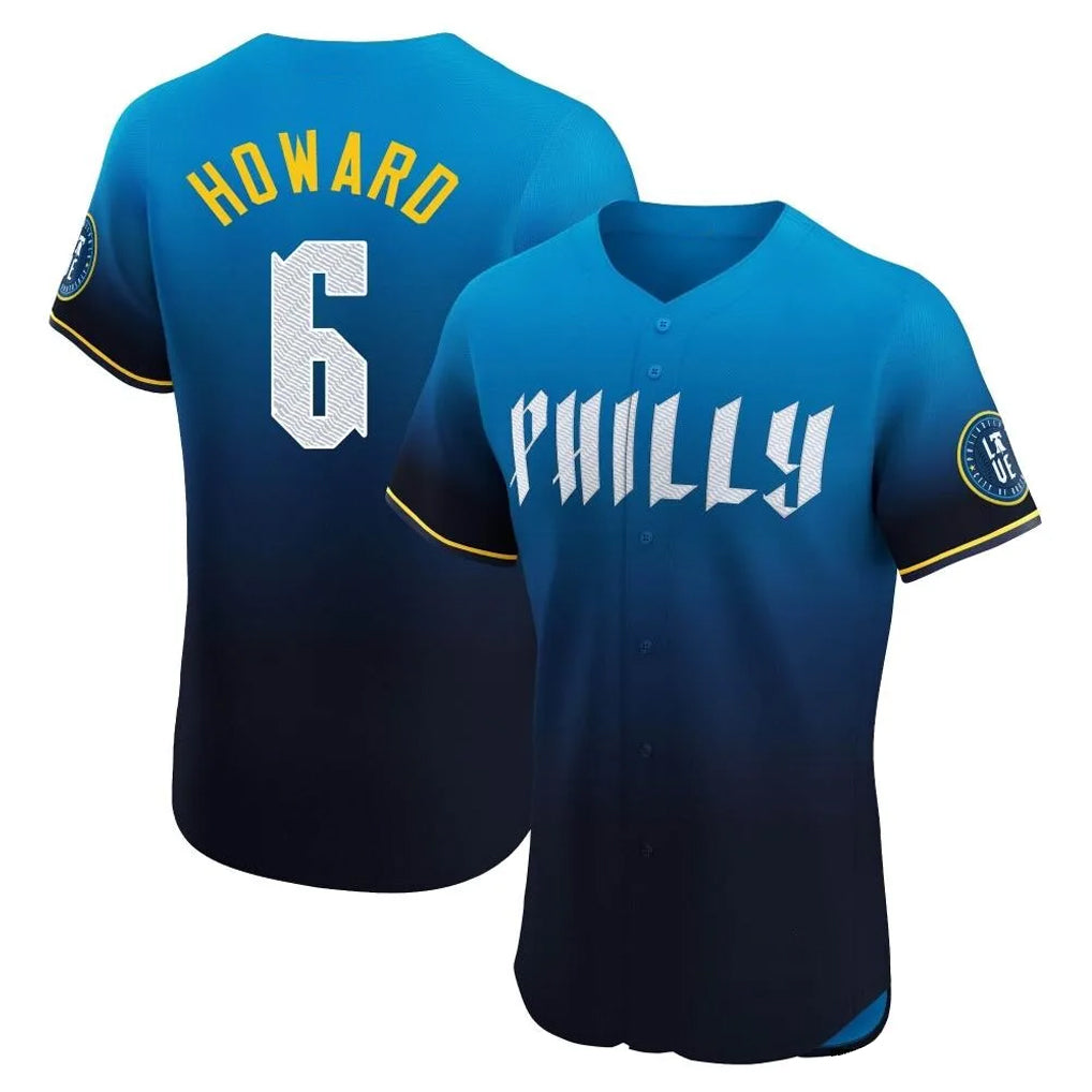 BIPIHUC P.Phillies #6 Ryan Howard Player Blue City Connect Home Limited Elite Stitched Jerseys