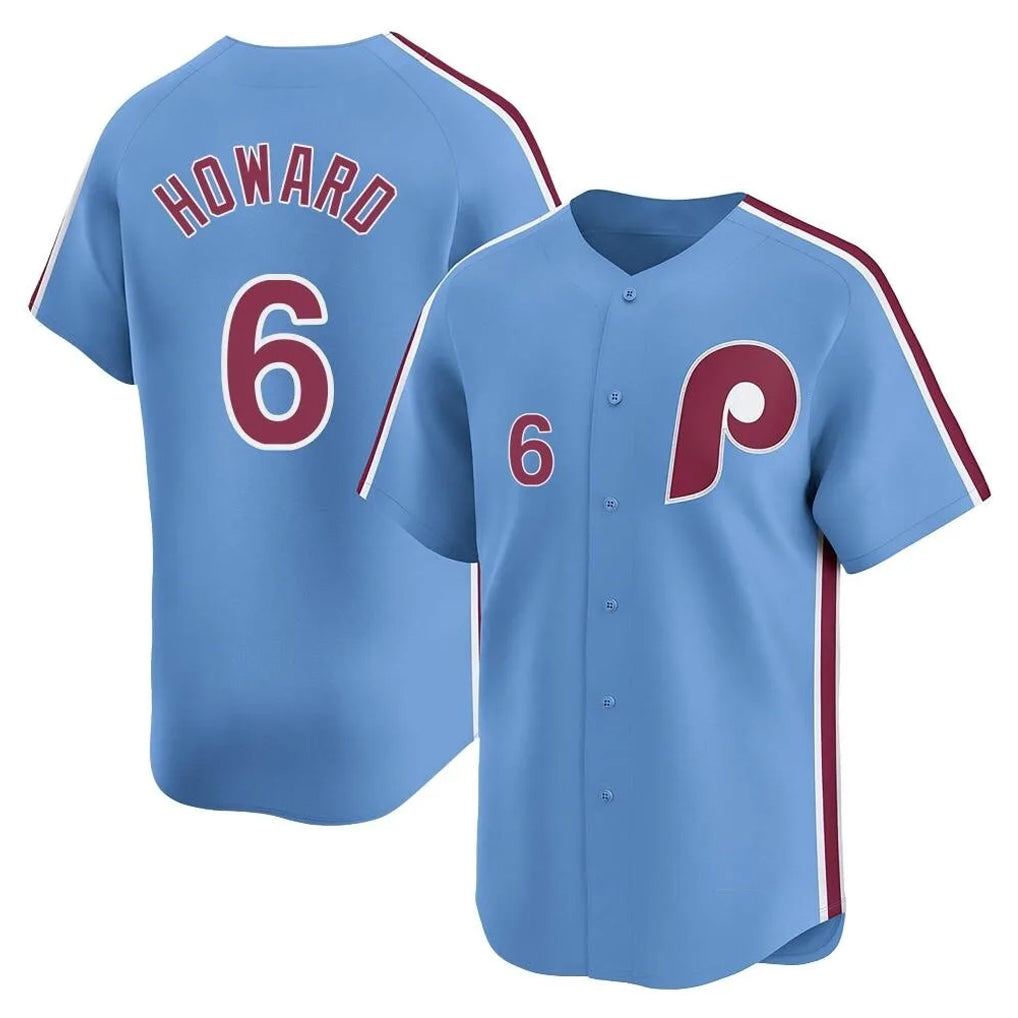 BIPIHUC P.Phillies #6 Ryan Howard Player Light Blue Home Limited Stitched Jerseys