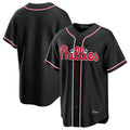 BIPIHUC P.Phillies Blank Player Black Fashion Out Home Game Stitched Jerseys
