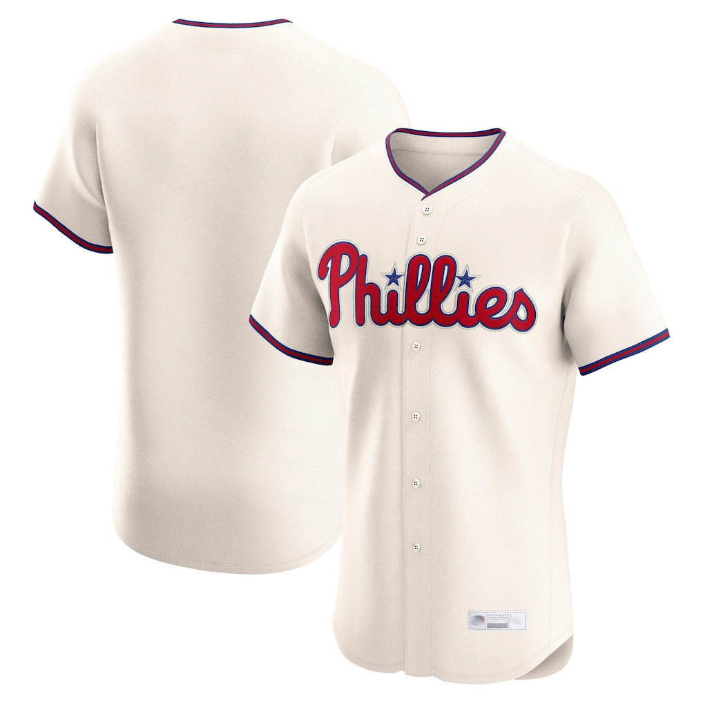 BIPIHUC P.Phillies Blank Player Cream Home Limited Elite Stitched Jerseys