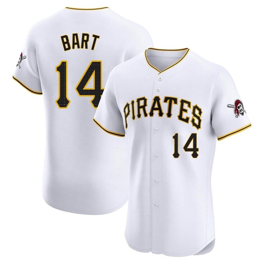 BIPIHUC P.Pirates #14 Joey Bart Player White Home Limited Elite Stitched Jerseys