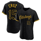 BIPIHUC P.Pirates #15 Oneil Cruz Player Black Snake Skin City Home Limited Elite Stitched Jerseys