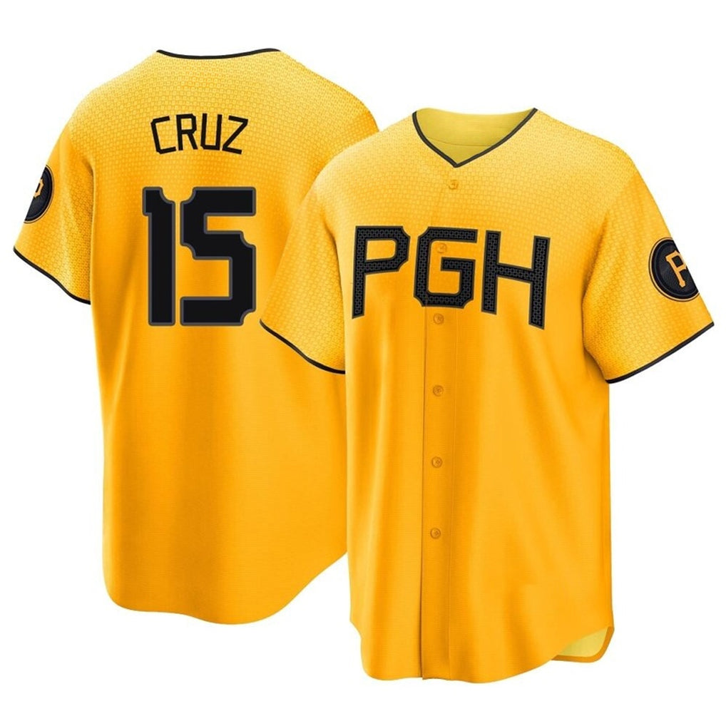 BIPIHUC P.Pirates #15 Oneil Cruz Player Gold City Connect Home Game Stitched Jerseys
