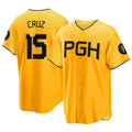 BIPIHUC P.Pirates #15 Oneil Cruz Player Gold City Connect Home Game Stitched Jerseys