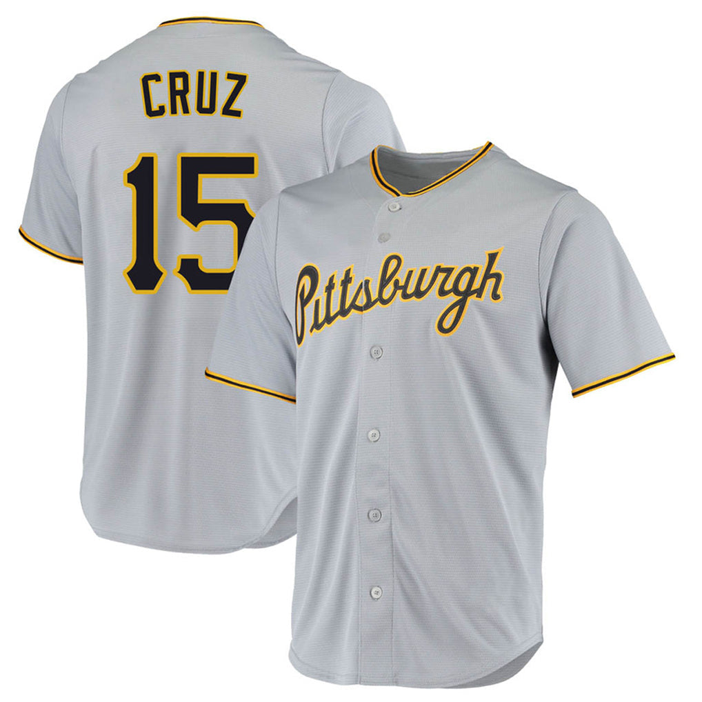 BIPIHUC P.Pirates #15 Oneil Cruz Player Gray Road Home Game Stitched Jerseys