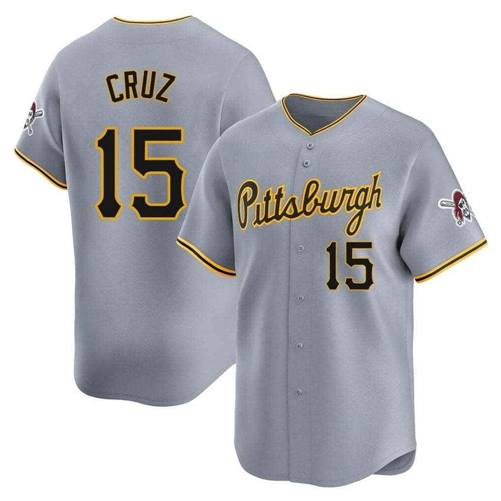 BIPIHUC P.Pirates #15 Oneil Cruz Player Gray Road Home Limited Stitched Jerseys