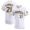 BIPIHUC P.Pirates #21 Roberto Clemente Player White Home Limited Elite Stitched Jerseys
