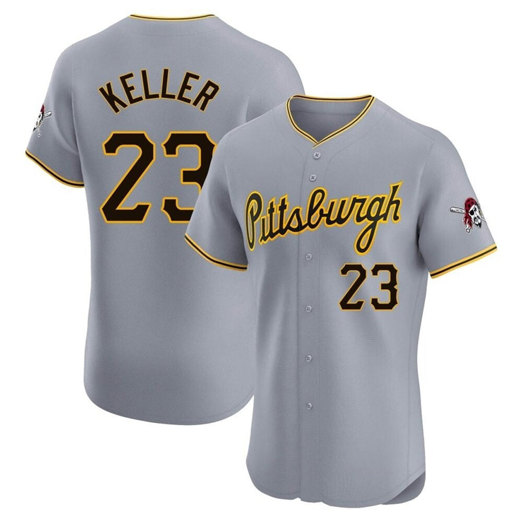 BIPIHUC P.Pirates #23 Mitch Keller Player Gray Road Home Limited Elite Stitched Jerseys