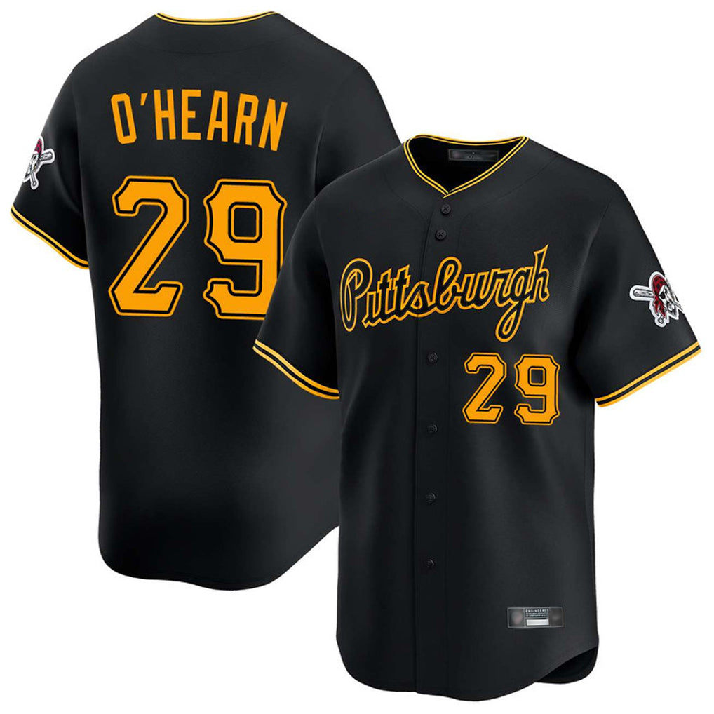BIPIHUC P.Pirates #29 Ryan O'Hearn Player Black Alt Home Limited Stitched Jerseys