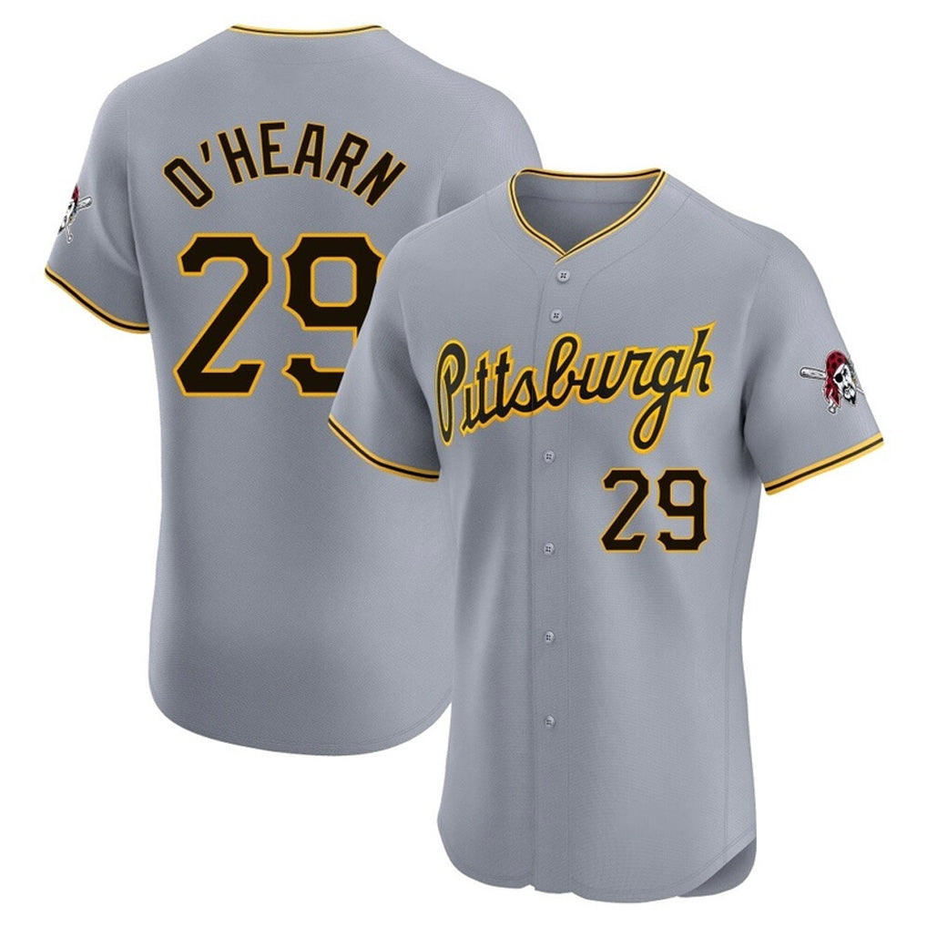 BIPIHUC P.Pirates #29 Ryan O'Hearn Player Gray Road Home Limited Elite Stitched Jerseys